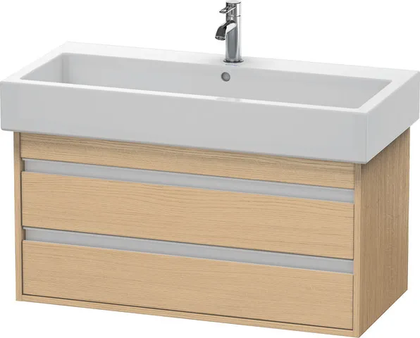 Duravit Waschtischunterschrank wandhängend „Ketho“ 95 × 48 × 44 cm Eiche Natur Duravit Waschtischunterschrank wandhängend „Ketho“ 95 × 48 × 44 cm Eiche Natur