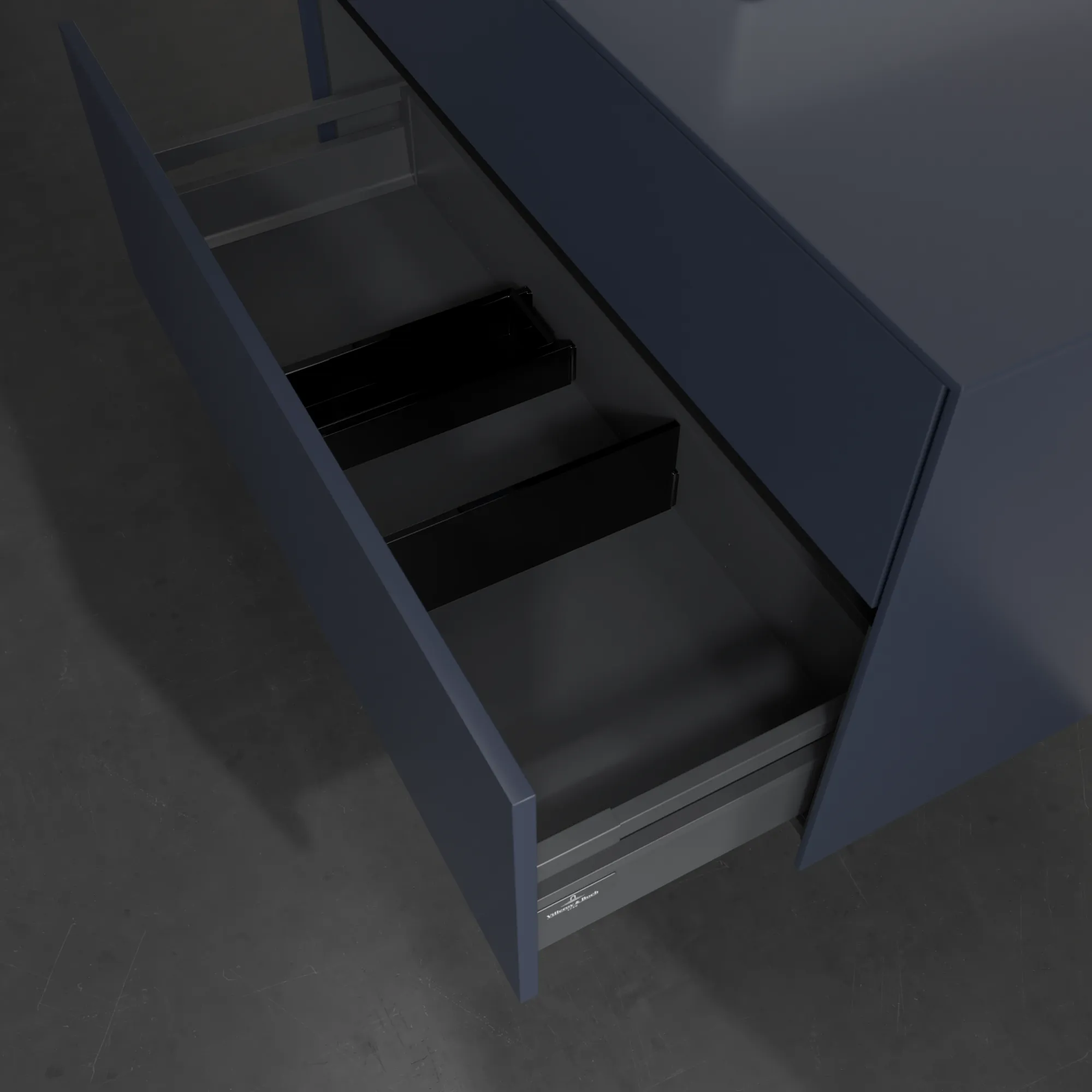 Villeroy & Boch Waschbeckenunterschrank Collaro C01400 Marine Blue 1000x500mm Eckig mit SoftClosing und 2 Auszügen