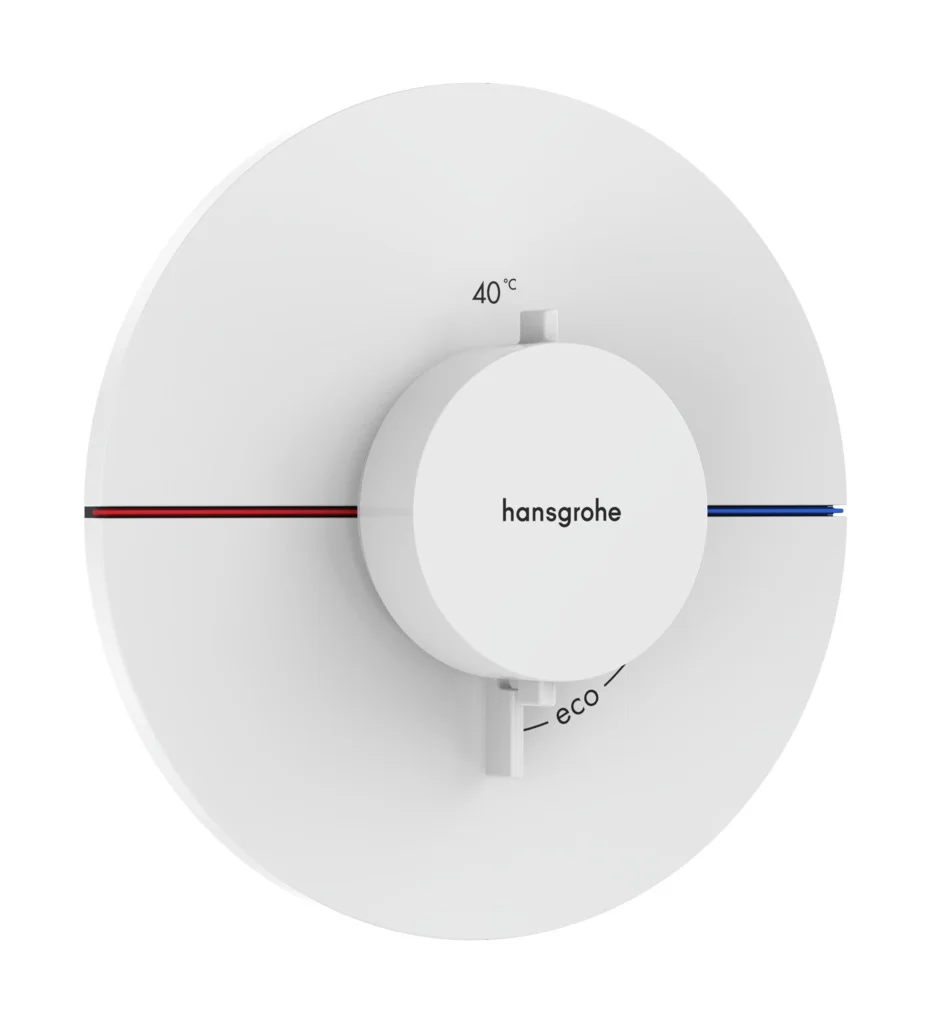 Hansgrohe ShowerSelect Comfort S Thermostat Unterputz, Mattweiß – Komfortable Temperatur- und Volumensteuerung mit Sicherheitssperre bei 40 °C Hansgrohe ShowerSelect Comfort S Thermostat Unterputz, Mattweiß – Komfortable Temperatur- und Volumensteuerung mit Sicherheitssperre bei 40 °C