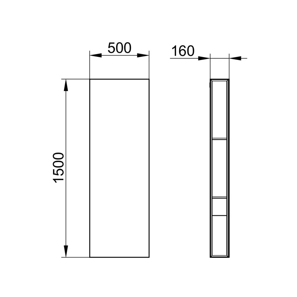 KEUCO Spiegelregal „Edition 11 Art“ Weiß (Lack, seidenmatt), Weiß (Lack, seidenmatt), 500 × 1500 mm KEUCO Spiegelregal „Edition 11 Art“ Weiß (Lack, seidenmatt), Weiß (Lack, seidenmatt), 500 × 1500 mm