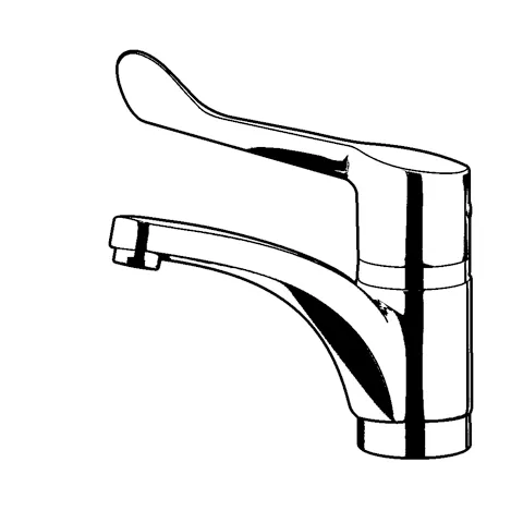 Kludi MEDI CARE Spültisch-EHM DN 15 Klinik Armhebel chrom