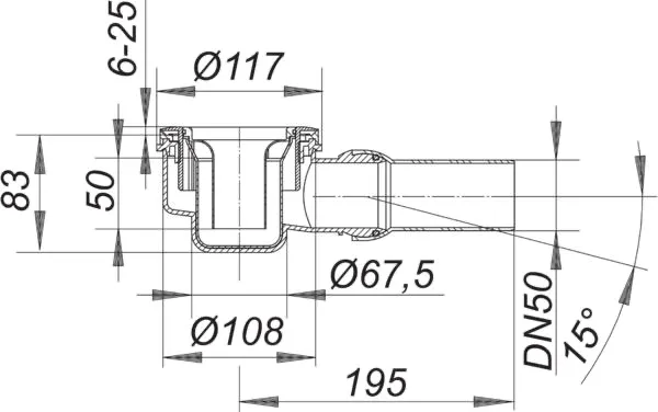 Ablaufgehäuse ORIO, DN 50 Ablaufgehäuse ORIO, DN 50