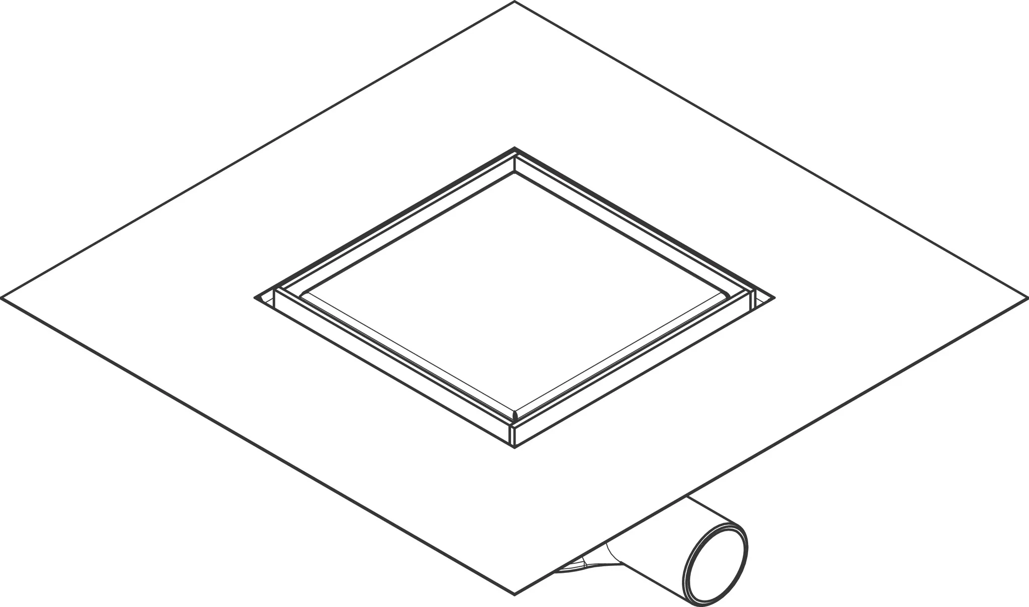 Hansgrohe RainDrain Brilliance Komplettset Punktablauf 150⁄150 rückseitig befliesbar, Mattschwarz