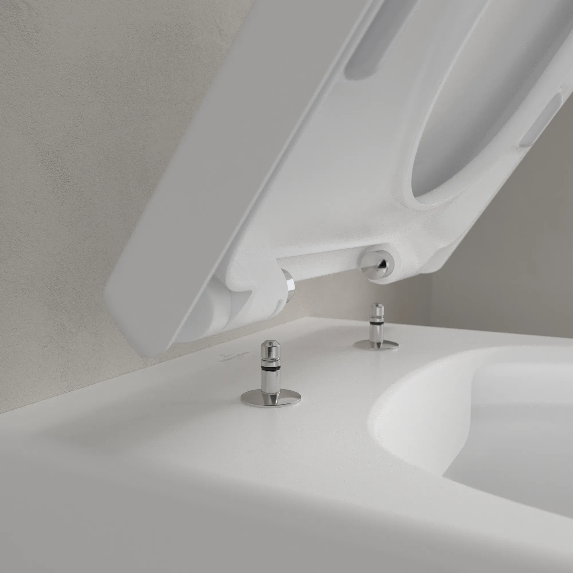 Wand-Tiefspül-WC Combi-Pack DirectFlush „Avento“ 37 × 31,5 cm in Stone White, ohne Spülrand