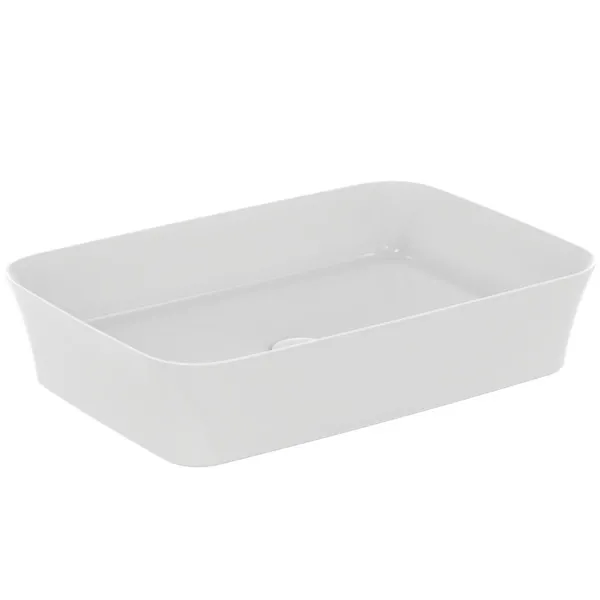 Ideal Standard Schale Ipalyss, ohne Hahnloch, ohne Überlauf, 550x380x125mm, Seidenweiß