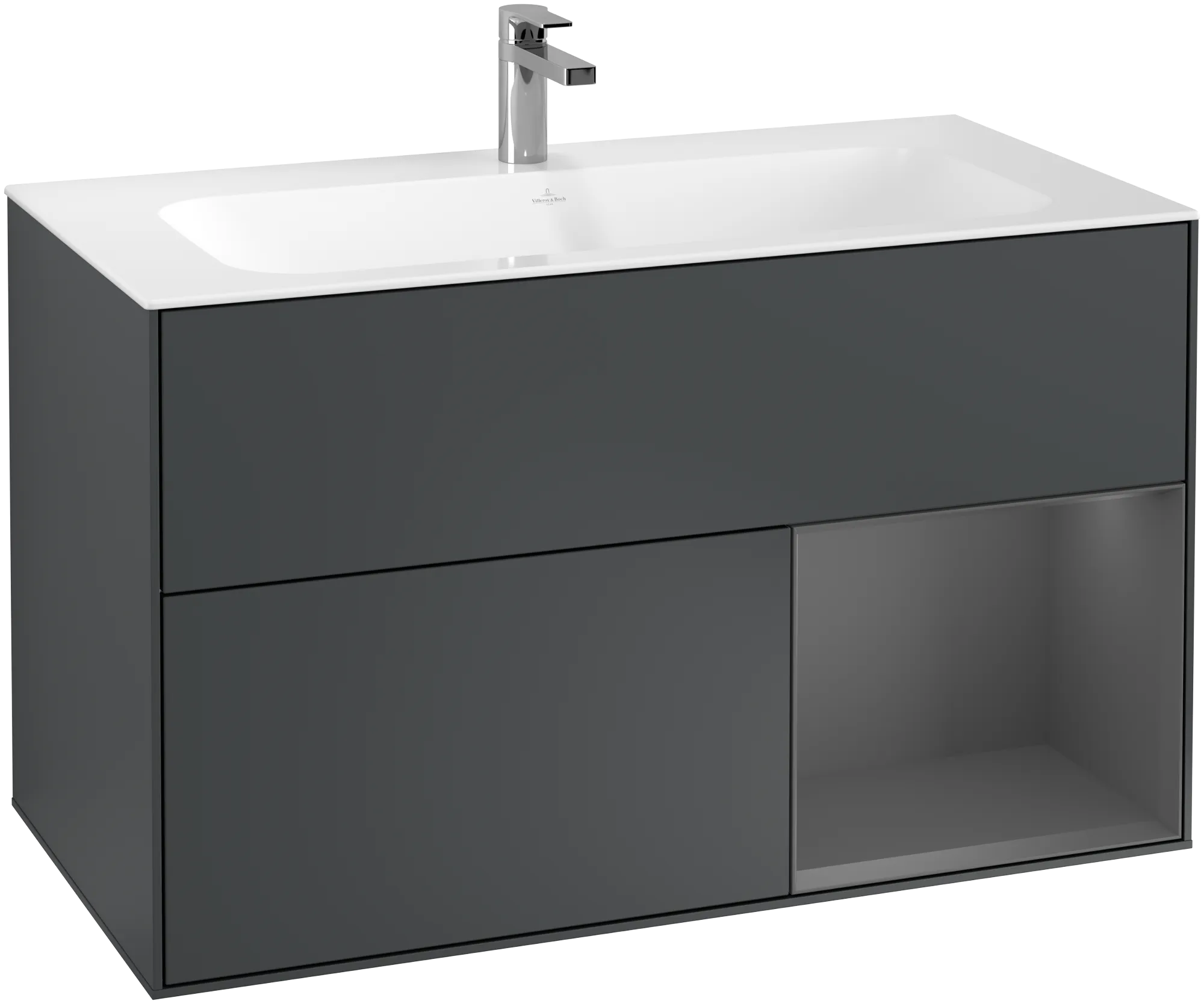 Villeroy & Boch Finion Waschbeckenunterschrank G04, Midnight Blue Matt Lacquer / Anthracite Matt Lacquer