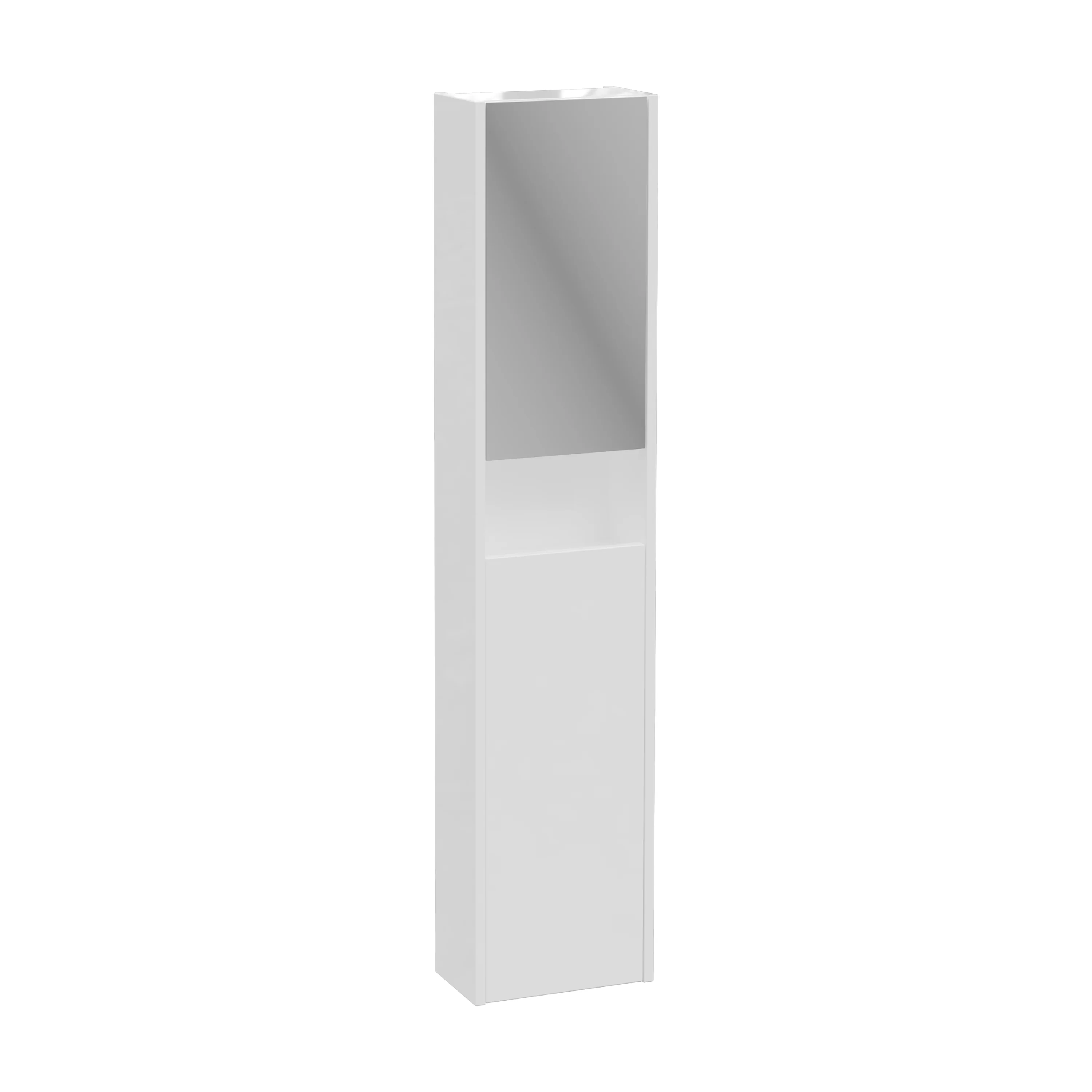 New Integra Square Hochschrank Compact mit 2 Türen inklusive Spiegel und Ablage 30 x 18 x 140 cm (BxTxH) Türanschlag links Weiß Matt New Integra Square Hochschrank Compact mit 2 Türen inklusive Spiegel und Ablage 30 x 18 x 140 cm (BxTxH) Türanschlag links Weiß Matt