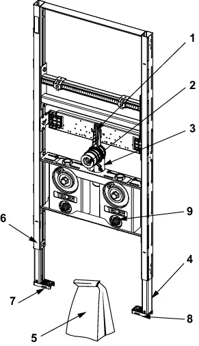 TECEprofil Waschtischmodul inklusive zwei Montageblöcken für Wasser-Messkapseln, Bauhöhe 1120 mm TECEprofil Waschtischmodul inklusive zwei Montageblöcken für Wasser-Messkapseln, Bauhöhe 1120 mm