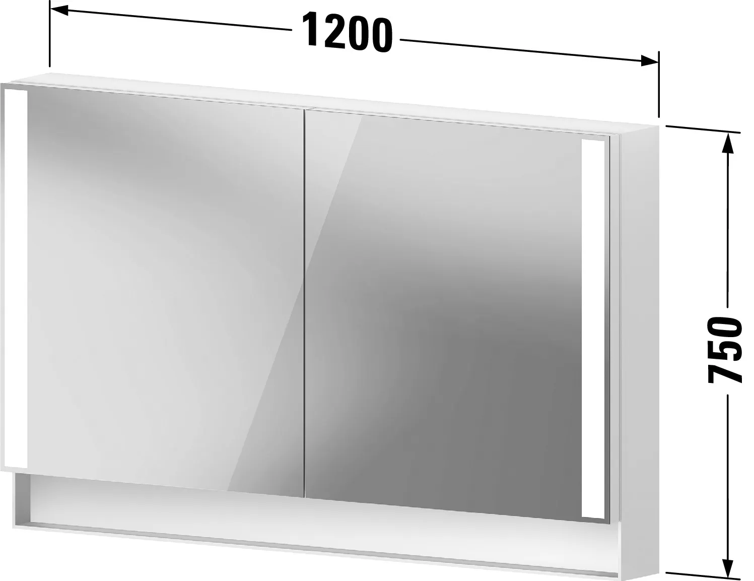 Duravit Spiegelschrank „Qatego“ 120 × 75 × 15,5 cm