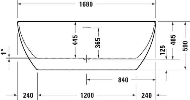 Duravit Badewanne „DuraKanto“ freistehend oval 1700 × 800 mm in Weiß Duravit Badewanne „DuraKanto“ freistehend oval 1700 × 800 mm in Weiß