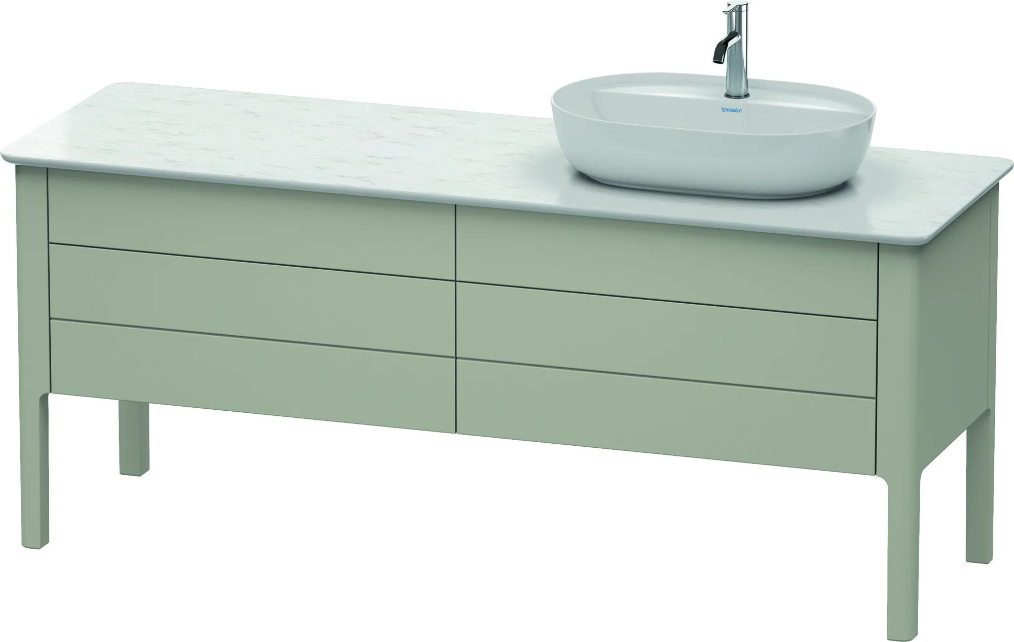 Duravit Waschtischunterschrank bodenstehend „Luv“ 173,3 × 74,3 × 57 cm Taupe Seidenmatt Duravit Waschtischunterschrank bodenstehend „Luv“ 173,3 × 74,3 × 57 cm Taupe Seidenmatt
