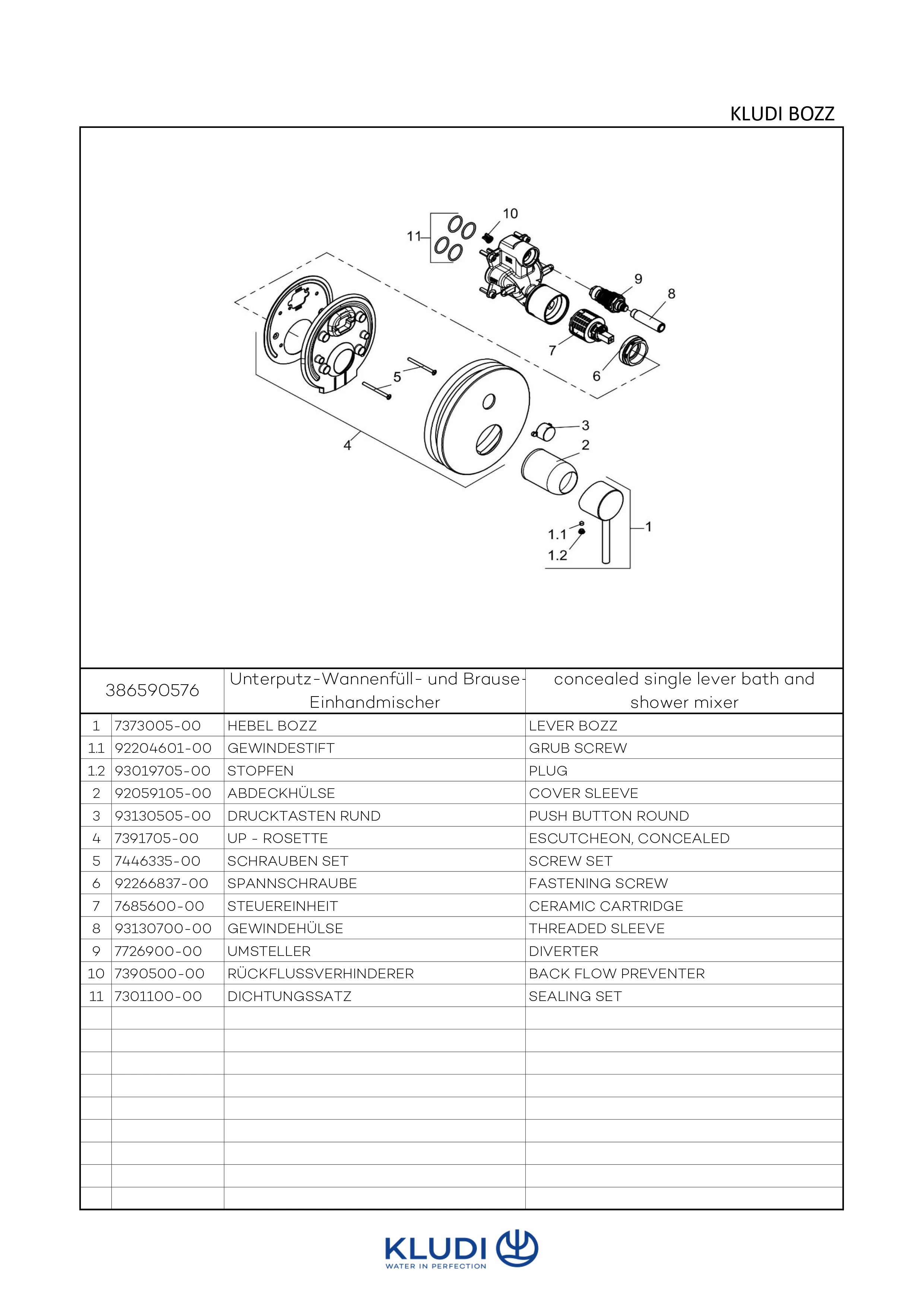 BOZZ UPWafü/Br.EHM Push Set mit Funktionseinheit chrom BOZZ UPWafü/Br.EHM Push Set mit Funktionseinheit chrom