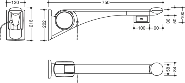HEWI Stützklappgriff „Serie 802 LifeSystem“ HEWI Stützklappgriff „Serie 802 LifeSystem“