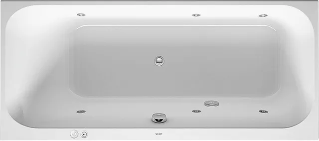 Duravit Whirlwanne „Happy D.2“ rechteck 1600 × 700 mm mit Jet-System, in Weiß Duravit Whirlwanne „Happy D.2“ rechteck 1600 × 700 mm mit Jet-System, in Weiß