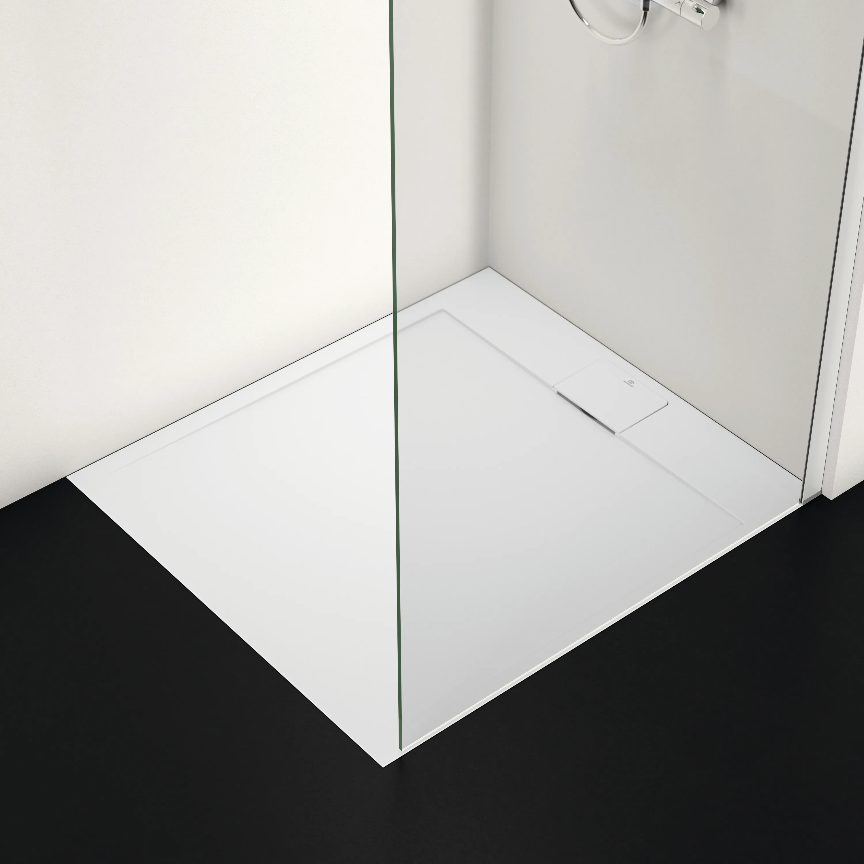 Ideal Standard Duschwanne „UltraFlatSi.life“ 90 × 100 cm in Carraraweiß