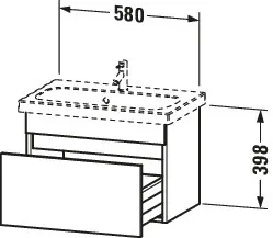 Duravit Waschtischunterschrank wandhängend „DuraStyle“ 58 × 39,8 × 36,8 cm Duravit Waschtischunterschrank wandhängend „DuraStyle“ 58 × 39,8 × 36,8 cm