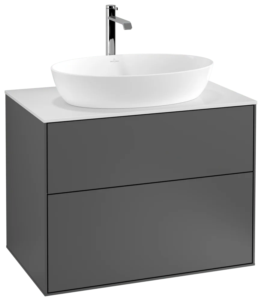 Villeroy & Boch Waschbeckenunterschrank Finion G75, Anthracite Matt Lacquer, 800 x 603 x 501 mm, mit Beleuchtung und SoftClosing Villeroy & Boch Waschbeckenunterschrank Finion G75, Anthracite Matt Lacquer, 800 x 603 x 501 mm, mit Beleuchtung und SoftClosing