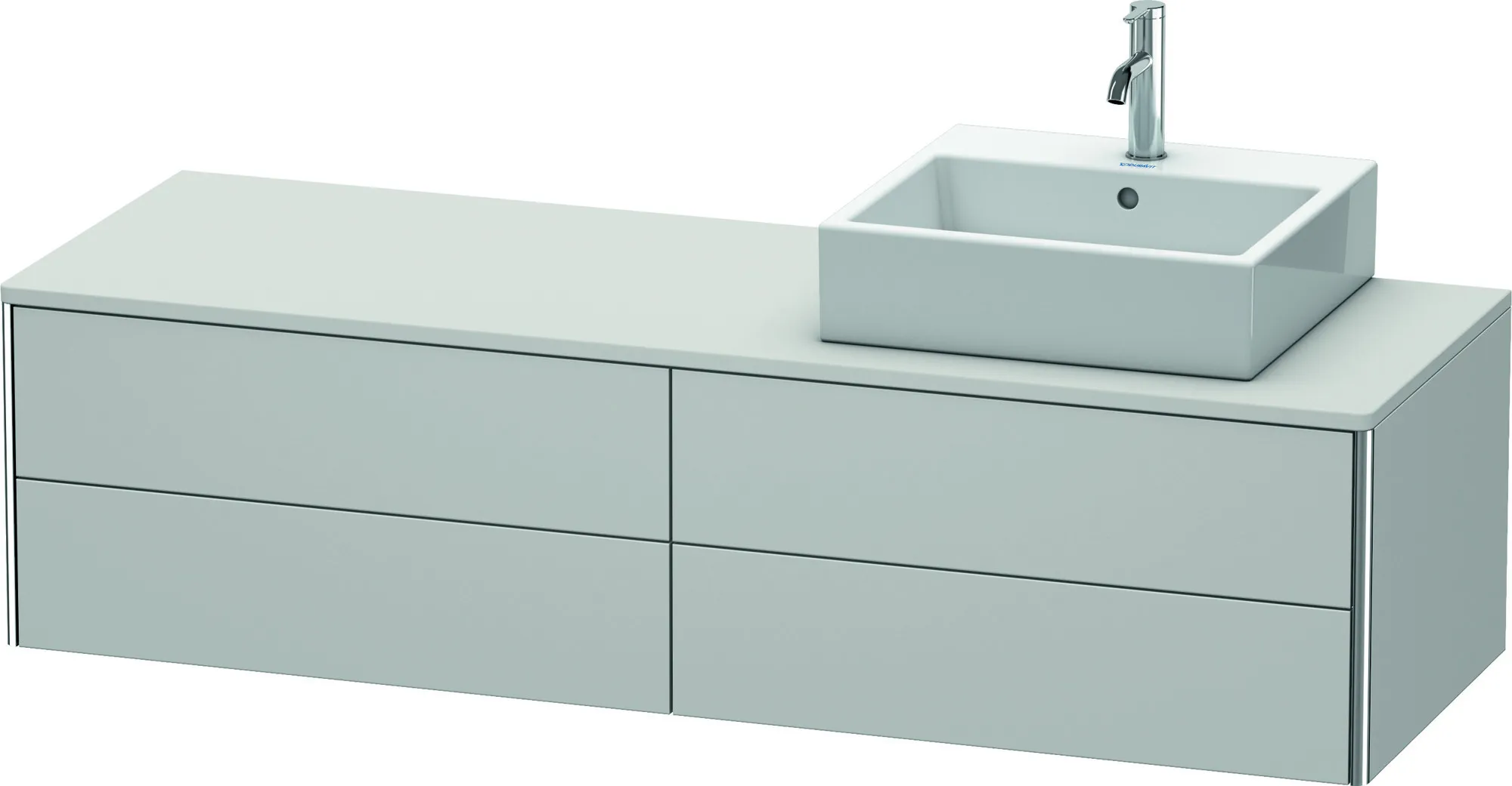 Duravit Waschtischunterschrank wandhängend „XSquare“ 160 × 40 × 54,8 cm Nordic Weiß Seidenmatt Duravit Waschtischunterschrank wandhängend „XSquare“ 160 × 40 × 54,8 cm Nordic Weiß Seidenmatt