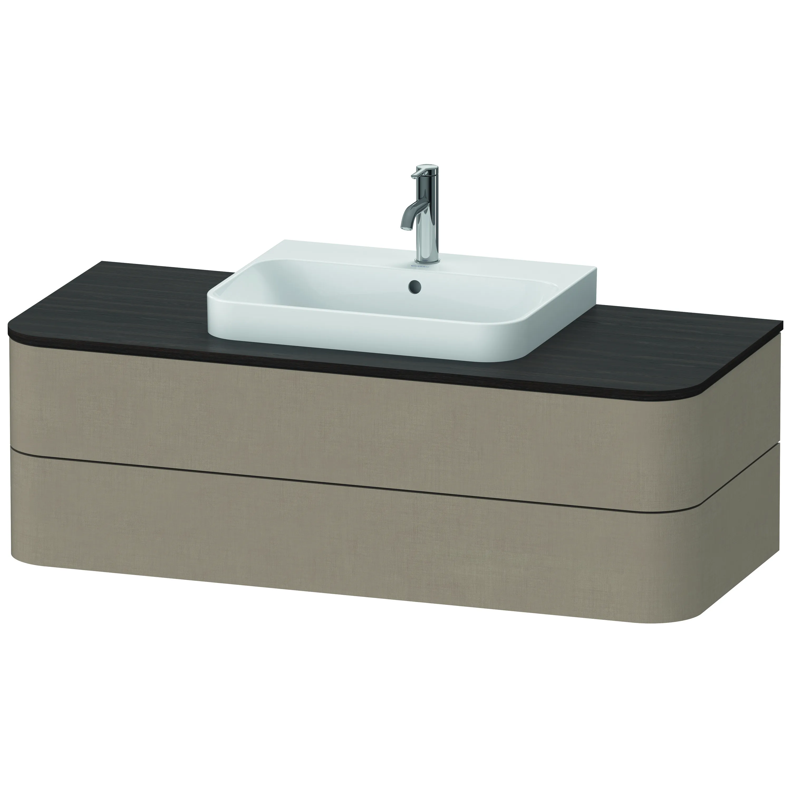 Duravit Waschtischunterschrank wandhängend „Happy D.2 Plus“ Leinen Duravit Waschtischunterschrank wandhängend „Happy D.2 Plus“ Leinen