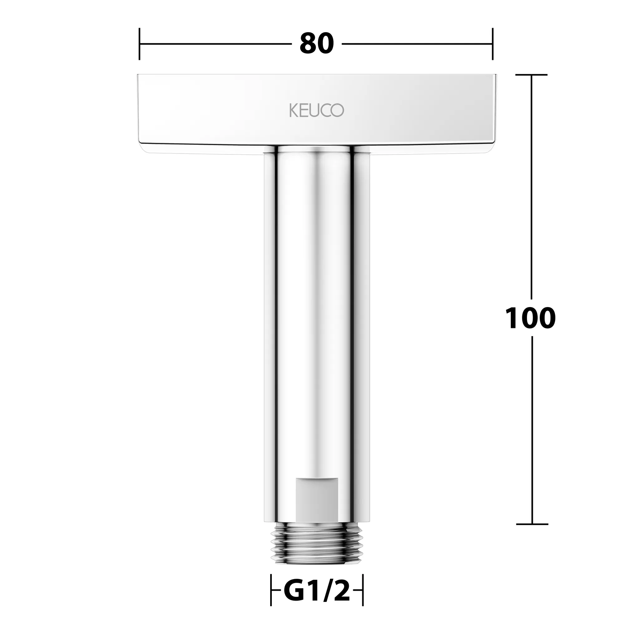 Edition 300 53089010102 Brausearm Deckenanschluß eckig 100 mm verchromt Edition 300 53089010102 Brausearm Deckenanschluß eckig 100 mm verchromt