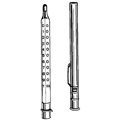 Justier-Thermometer (°C) 19001, Temperaturbereich 0 bis 100 °C Justier-Thermometer (°C) 19001, Temperaturbereich 0 bis 100 °C