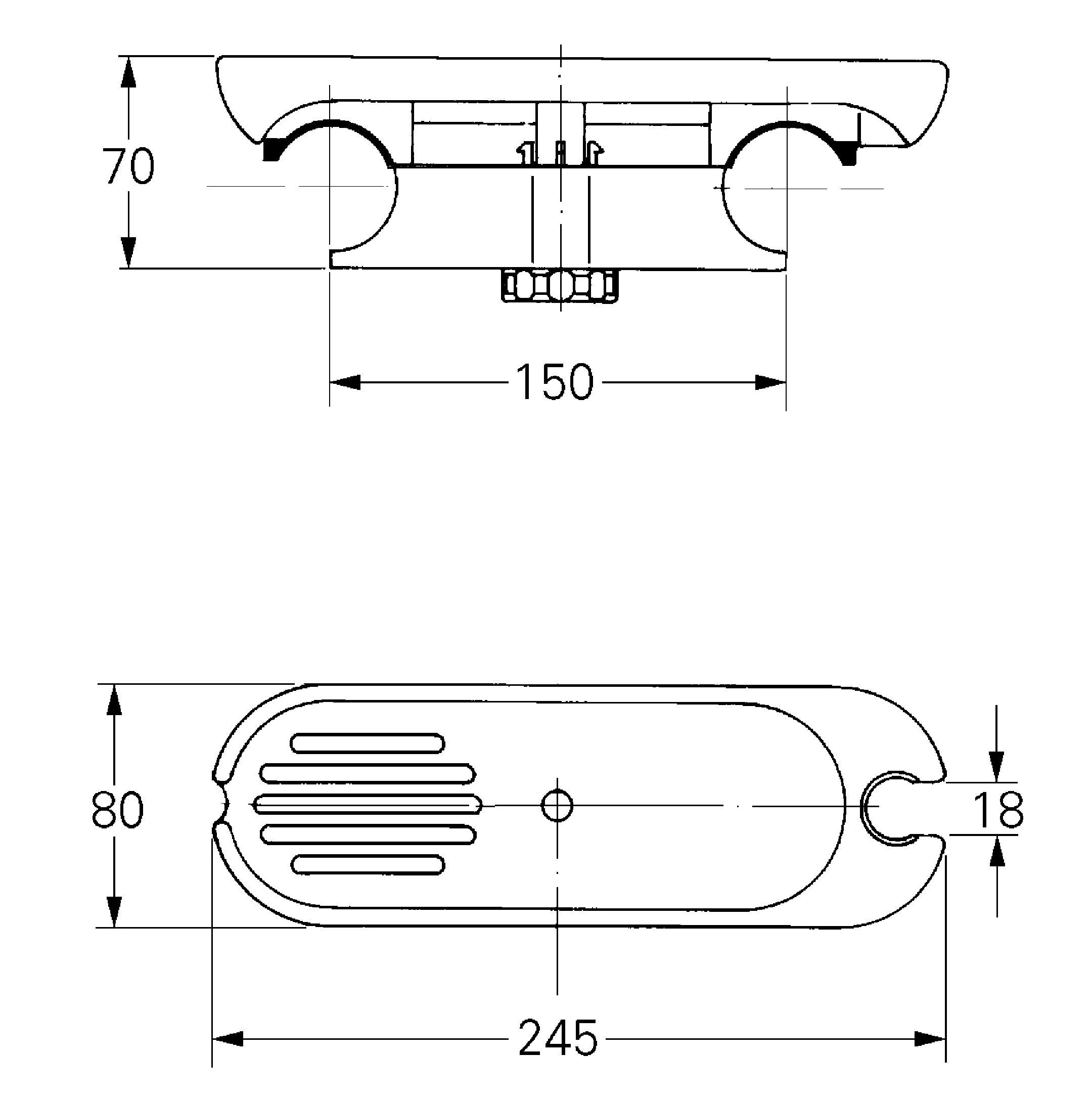 Seifenschale 46118, für Europlus/Eurowing Brausebatterie, chrom