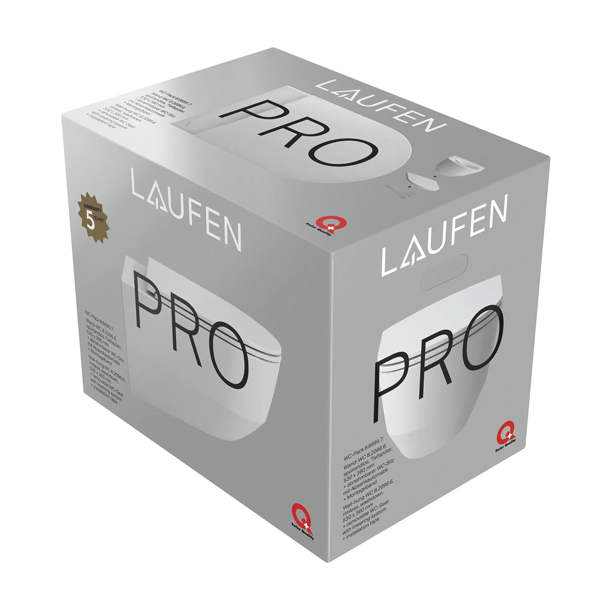Laufen PRO Pack 530x365x350, Wandhängend, Spülrandlos, Weiß Laufen PRO Pack 530x365x350, Wandhängend, Spülrandlos, Weiß
