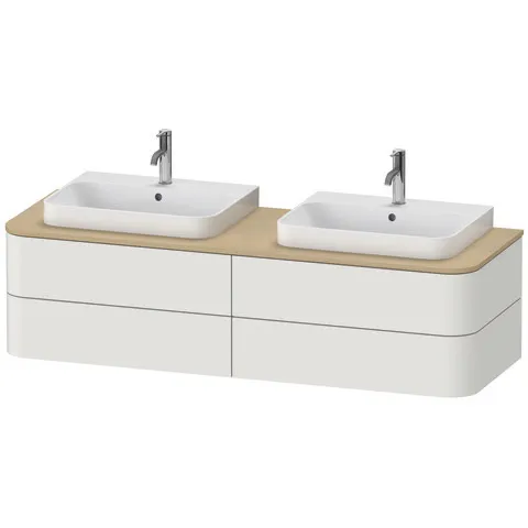 Duravit Waschtischunterschrank wandhängend „Happy D.2 Plus“ Nordic Weiß Seidenmatt Duravit Waschtischunterschrank wandhängend „Happy D.2 Plus“ Nordic Weiß Seidenmatt