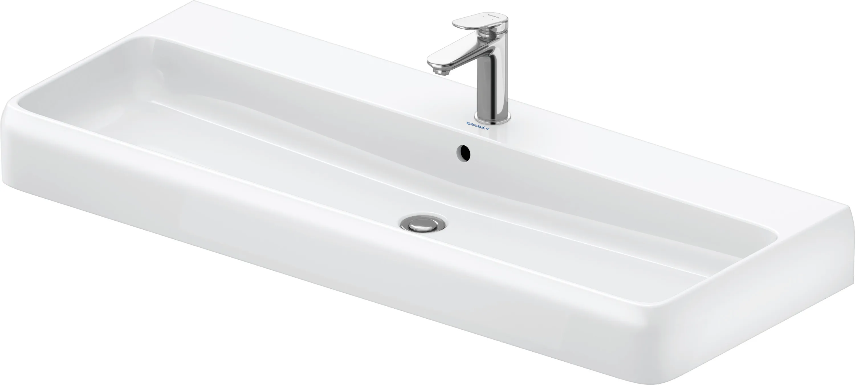 Wandwaschtisch Unterseite glasiert „Qatego“ 120 × 47 × 15 cm, Hahnlochposition mittig Wandwaschtisch Unterseite glasiert „Qatego“ 120 × 47 × 15 cm, Hahnlochposition mittig