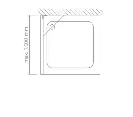 HSK rahmenlos Seitenwand „Atelier Pur“ zu AP.51 bis AP.75 Glas Klar hell, Sondergröße