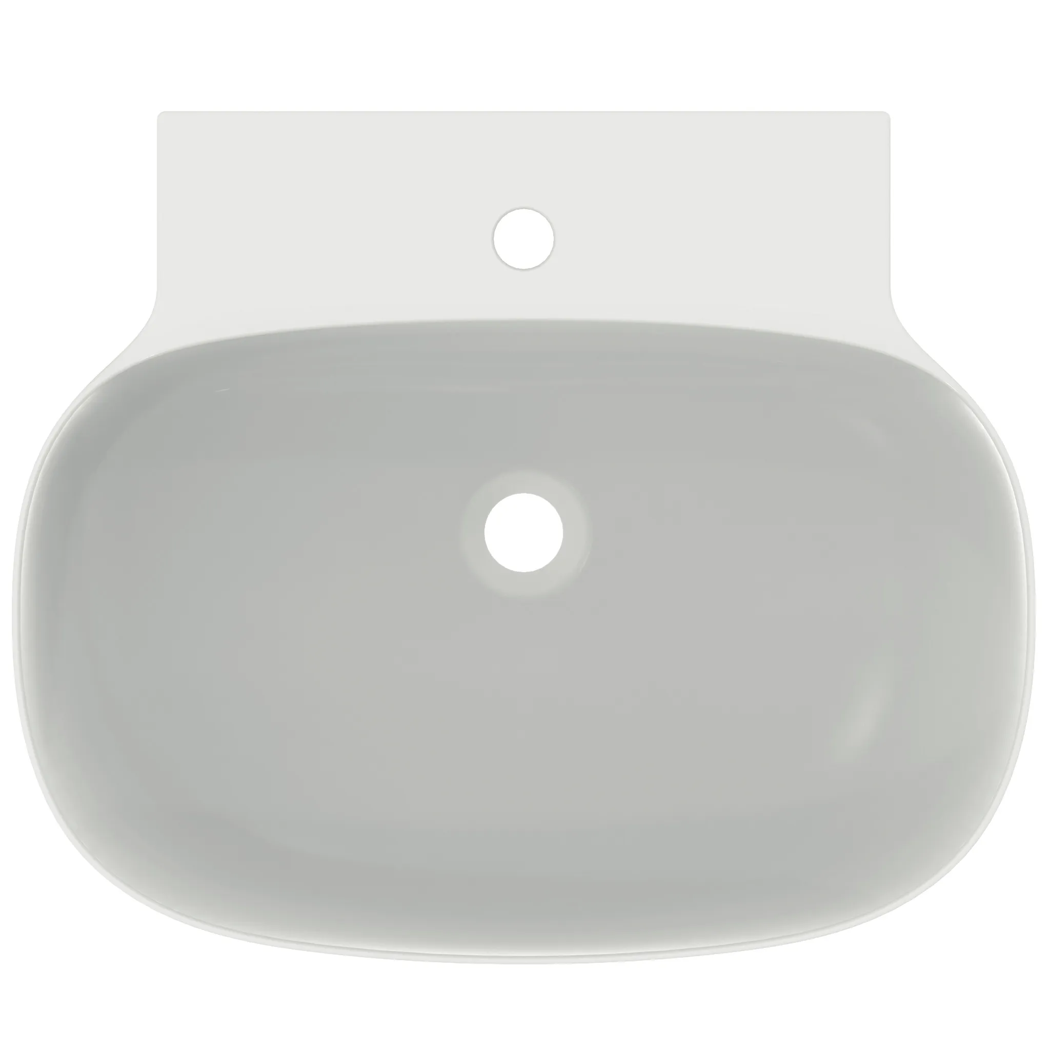 Waschbecken „Linda-X“ 60 × 50 × 13,5 cm, Hahnlochposition mittig in Seidenweiß