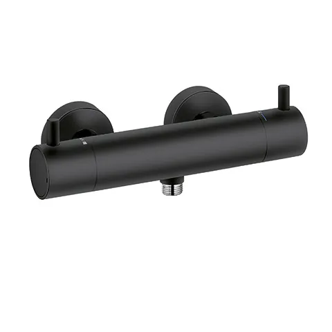 BOZZ Therm.Brausearmatur ohne Brausegarnitur mattschwarz BOZZ Therm.Brausearmatur ohne Brausegarnitur mattschwarz