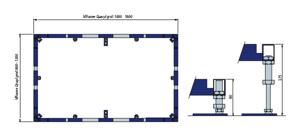 Villeroy & Boch ViFrame Montagerahmen, Zubehör, Serie Zubehör, Farbe 00, Maße 320 x 1210 x 10 mm, Höhe verstellbar 90–175 mm, für Duschwannen ab 1000 x 1000 mm Villeroy & Boch ViFrame Montagerahmen, Zubehör, Serie Zubehör, Farbe 00, Maße 320 x 1210 x 10 mm, Höhe verstellbar 90–175 mm, für Duschwannen ab 1000 x 1000 mm