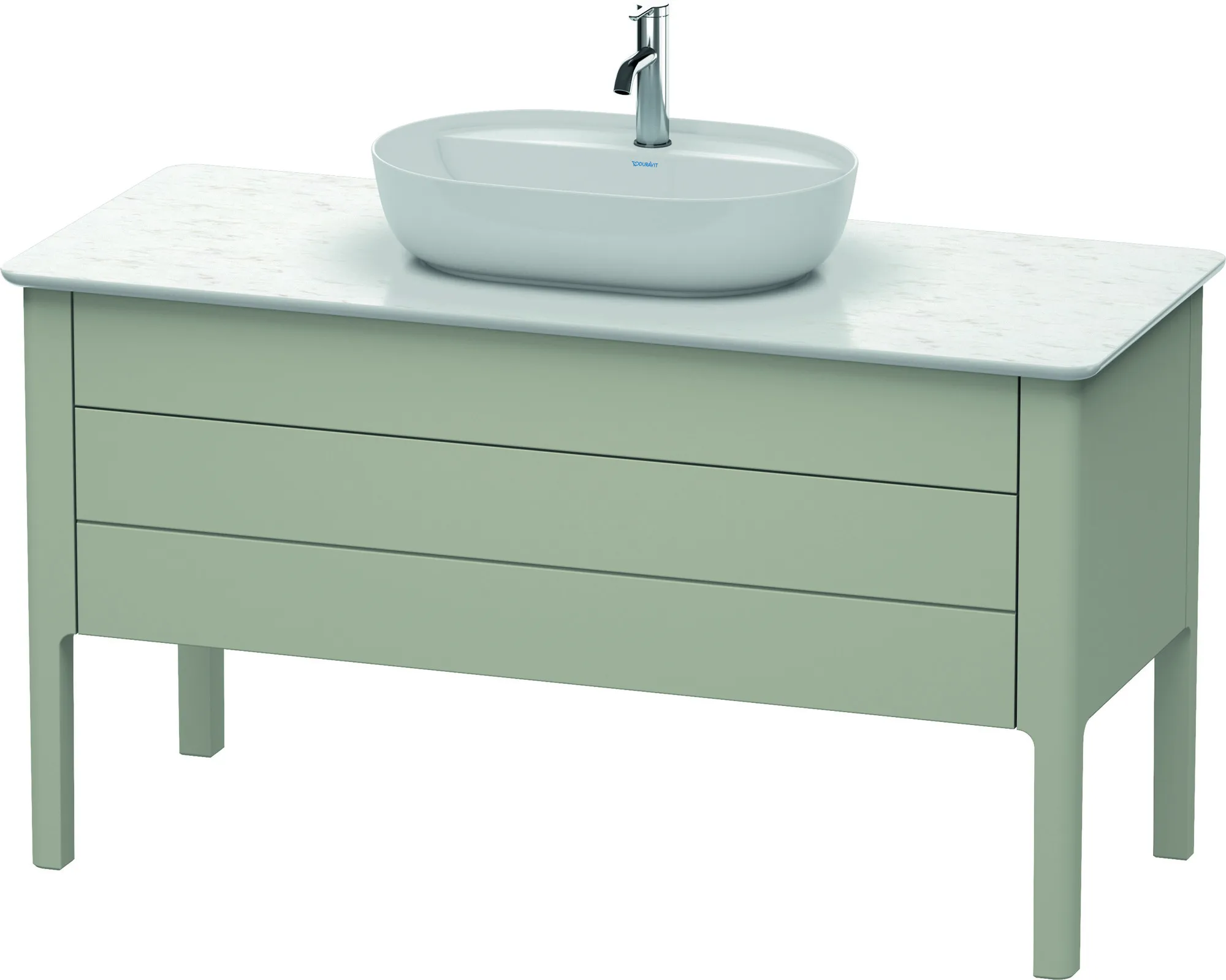 Duravit Waschtischunterschrank bodenstehend „Luv“ 133,8 × 74,3 × 57 cm Taupe Seidenmatt