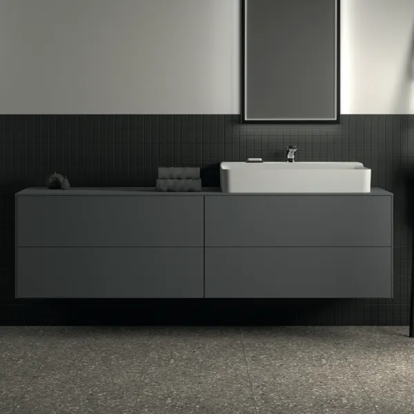 Ideal Standard Waschtischunterschrank Conca, 4 Auszüge, Anthrazit
