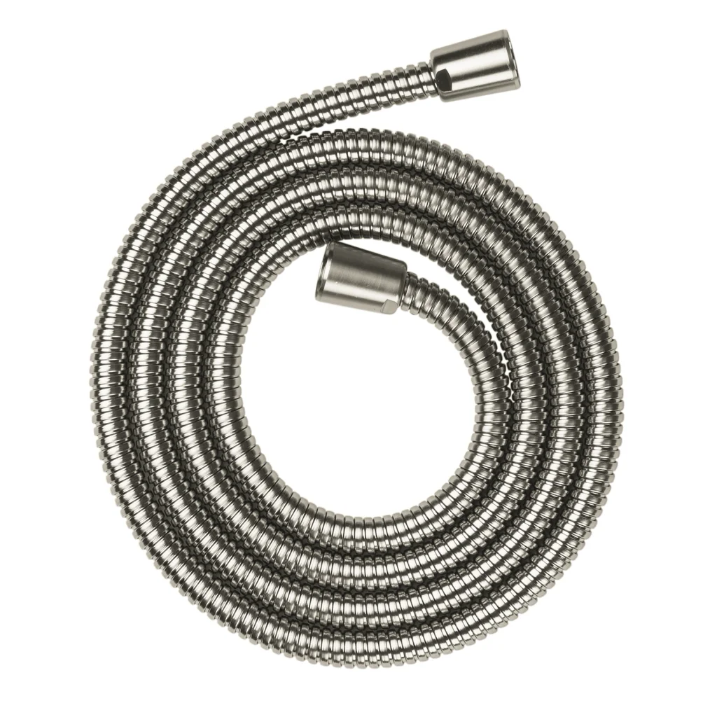 Hansgrohe AXOR ShowerSolutions Metallbrauseschlauch Chrom, 2,00 m, beidseitig mit Drehwirbel und konischer Mutter