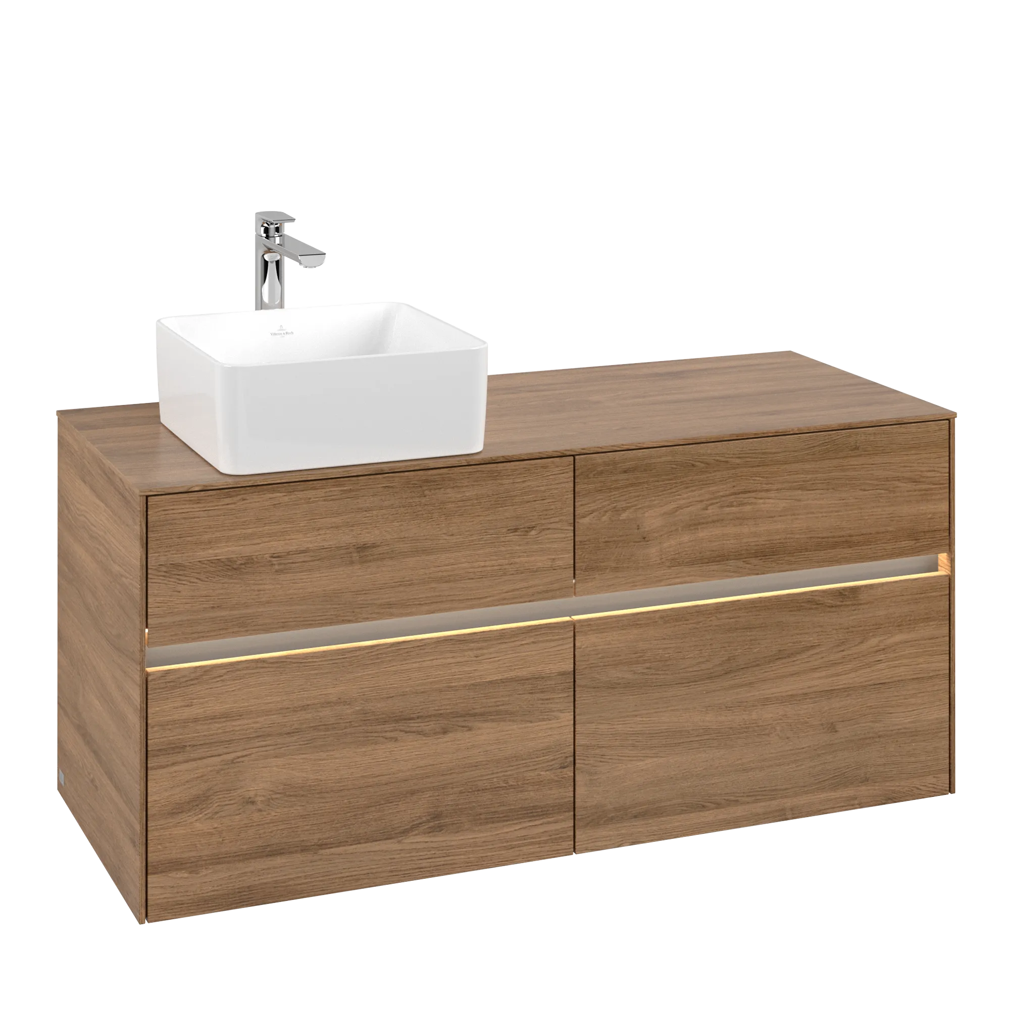Villeroy & Boch Collaro Waschbeckenunterschrank C042B0, 1200x548x500mm, Kansas Oak
