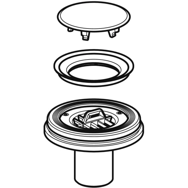 Ablaufanschluss für Setaplano Duschfläche, stockwerksdurchdringende Installation: d=50mm Ablaufanschluss für Setaplano Duschfläche, stockwerksdurchdringende Installation: d=50mm