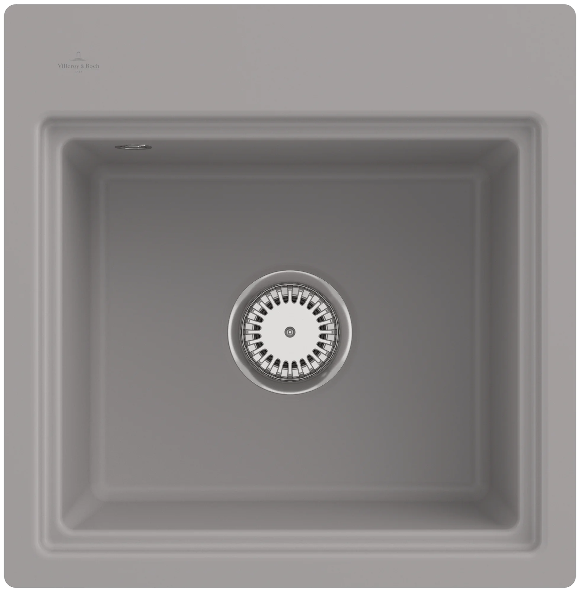 Villeroy & Boch flächenbündige Spüle Subway Style 50 S Flat, Fossil CeramicPlus, 500x510 mm, Höhe 220 mm, Einbaumaß 496x486 mm