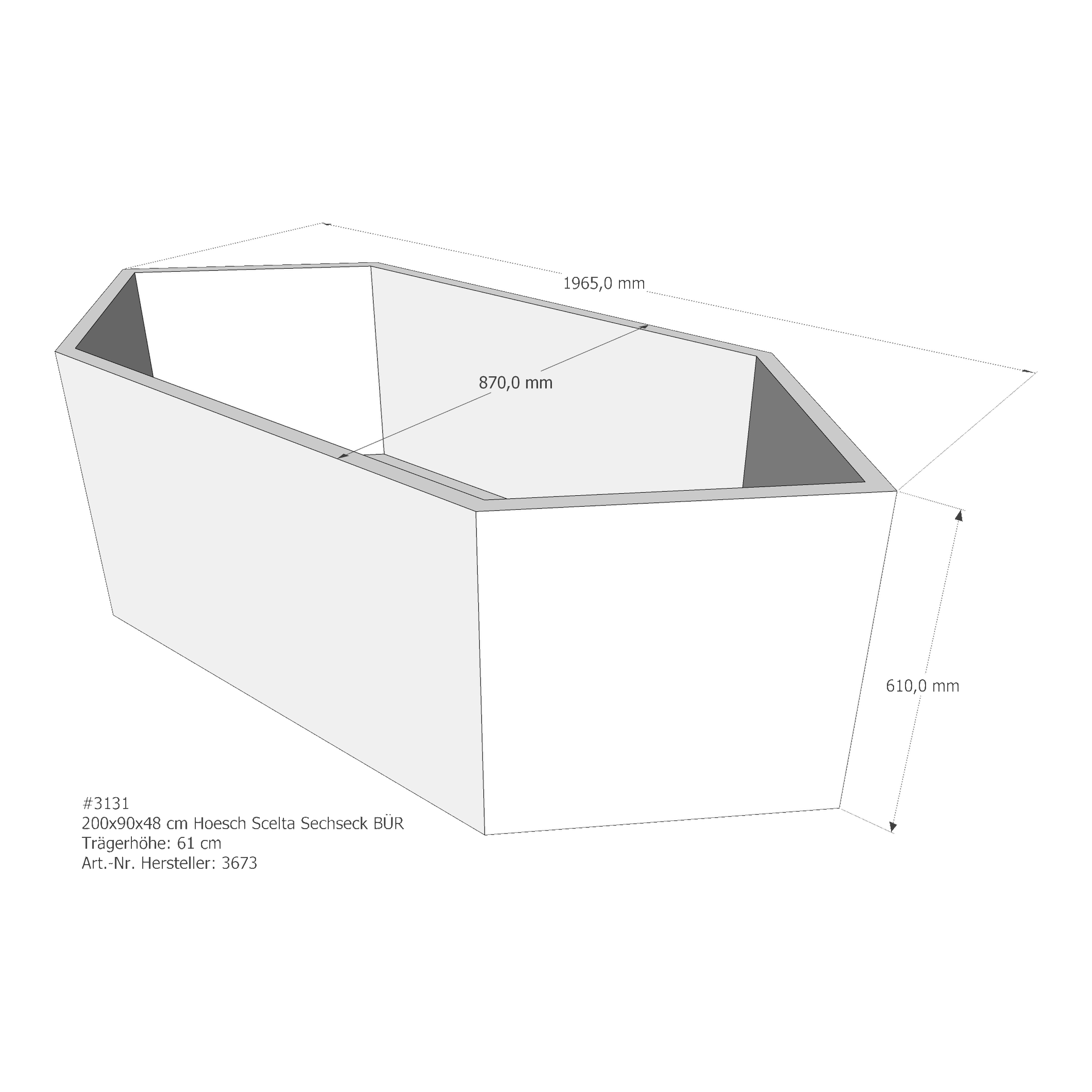 Badewannenträger für Hoesch Scelta 2000×900 200 × 90 × 48 cm Badewannenträger für Hoesch Scelta 2000×900 200 × 90 × 48 cm