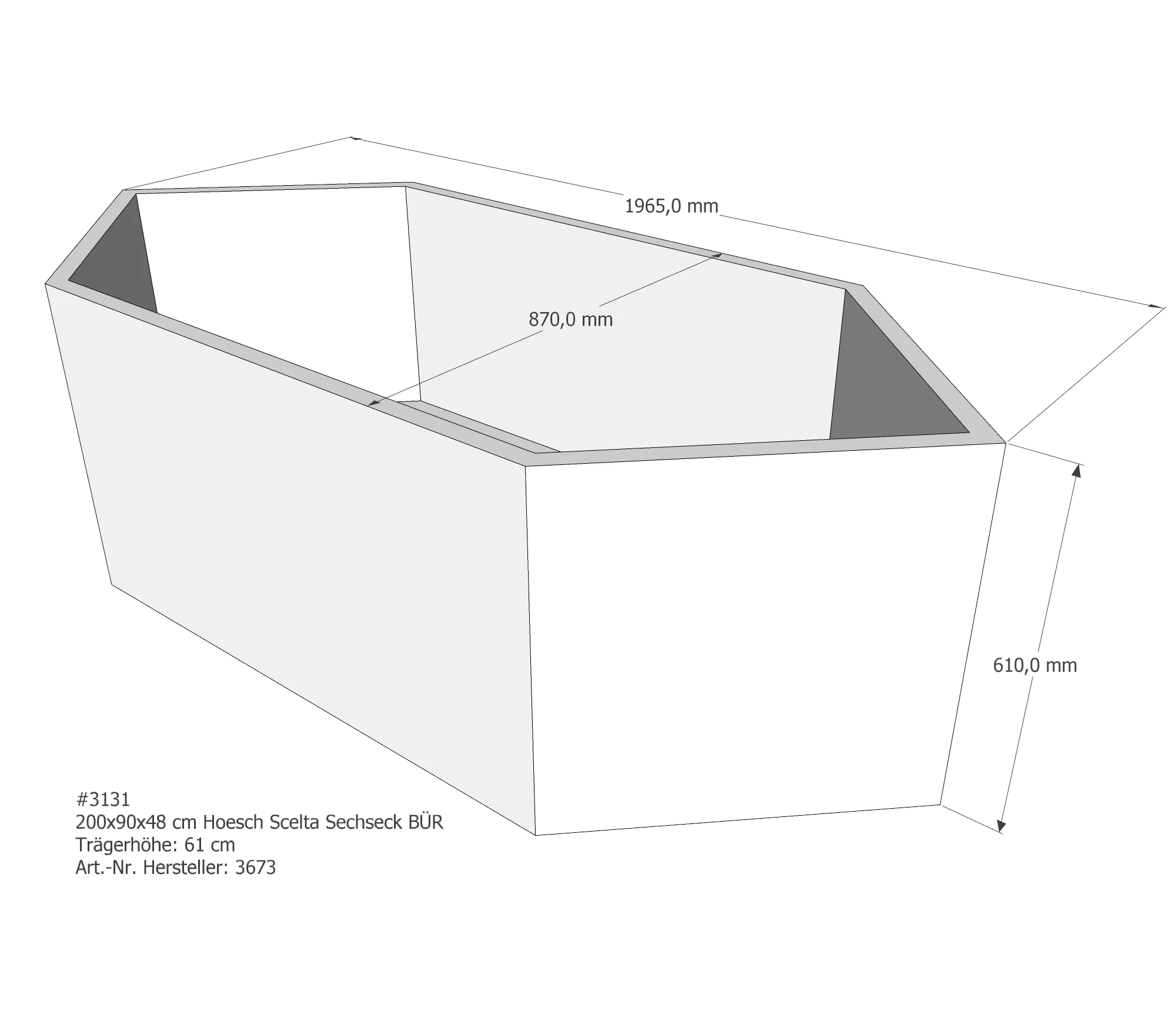 Badewannenträger für Hoesch Scelta 2000×900 200 × 90 × 48 cm Badewannenträger für Hoesch Scelta 2000×900 200 × 90 × 48 cm