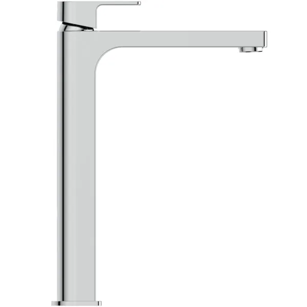 Waschtischarmatur Edge, mit verlängertem Sockel, 5 l/min., ohne Ablaufgarnitur, Ausladung 165mm, Chrom Waschtischarmatur Edge, mit verlängertem Sockel, 5 l/min., ohne Ablaufgarnitur, Ausladung 165mm, Chrom