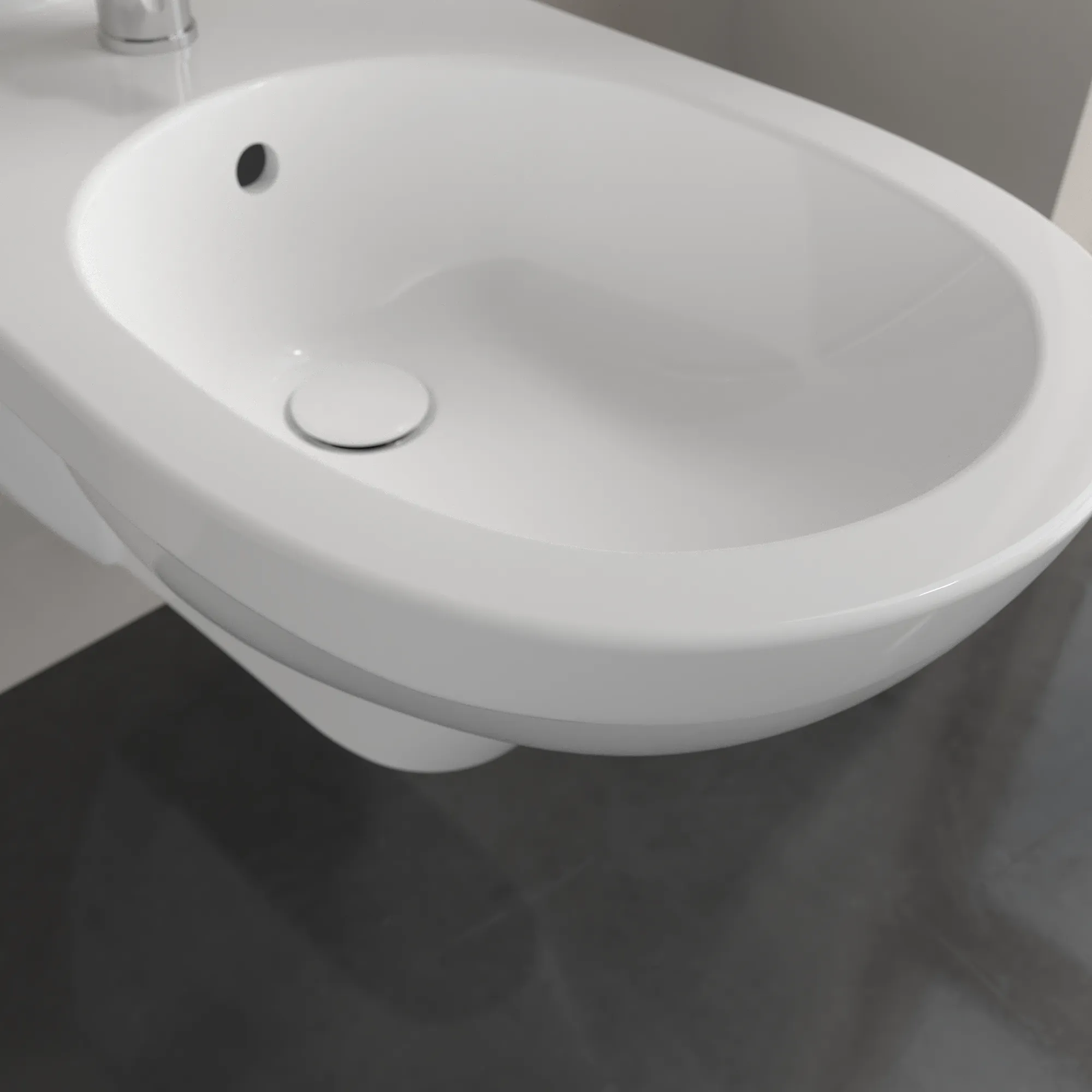 Bidet O.novo 546000, 560 x 360 x 320 mm, Oval, wandhängend, Weiß Alpin