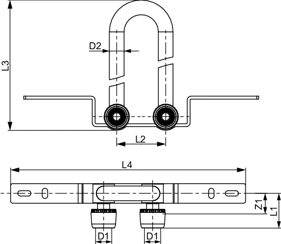 TECElogo-Ax HK-Montagegarnitur 15 mm Dimension 16, Wandmontage, CU vernickelt