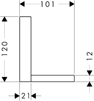 Hansgrohe AXOR Starck Shower Col Armatur, Ablage 240⁄120, Chrom