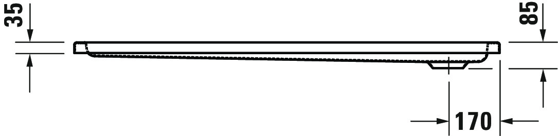 Duravit rechteck Duschwanne „D-Code“ 140 × 75 cm 