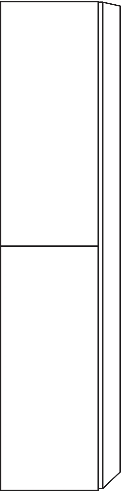 Hochschrank links 3way (UM092) 1700x350x345 Anthrazit-Matt