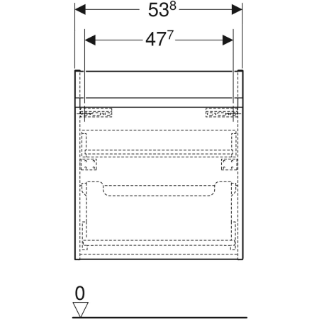 Geberit Waschtischunterschrank Nussbaum hickory / Melamin Holzstruktur Geberit Waschtischunterschrank Nussbaum hickory / Melamin Holzstruktur