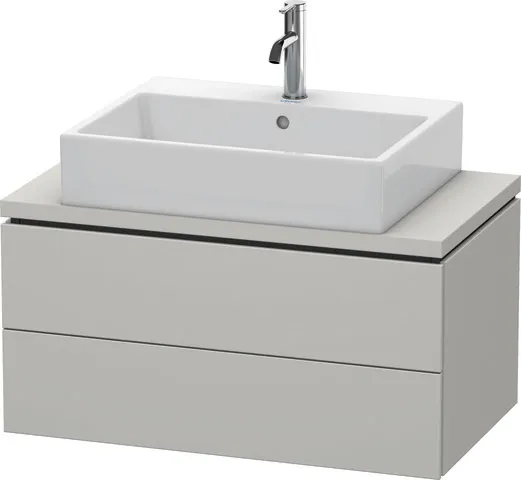 Duravit Waschtischunterschrank wandhängend „L-Cube“ 82 × 40 × 47,7 cm Betongrau Matt Duravit Waschtischunterschrank wandhängend „L-Cube“ 82 × 40 × 47,7 cm Betongrau Matt