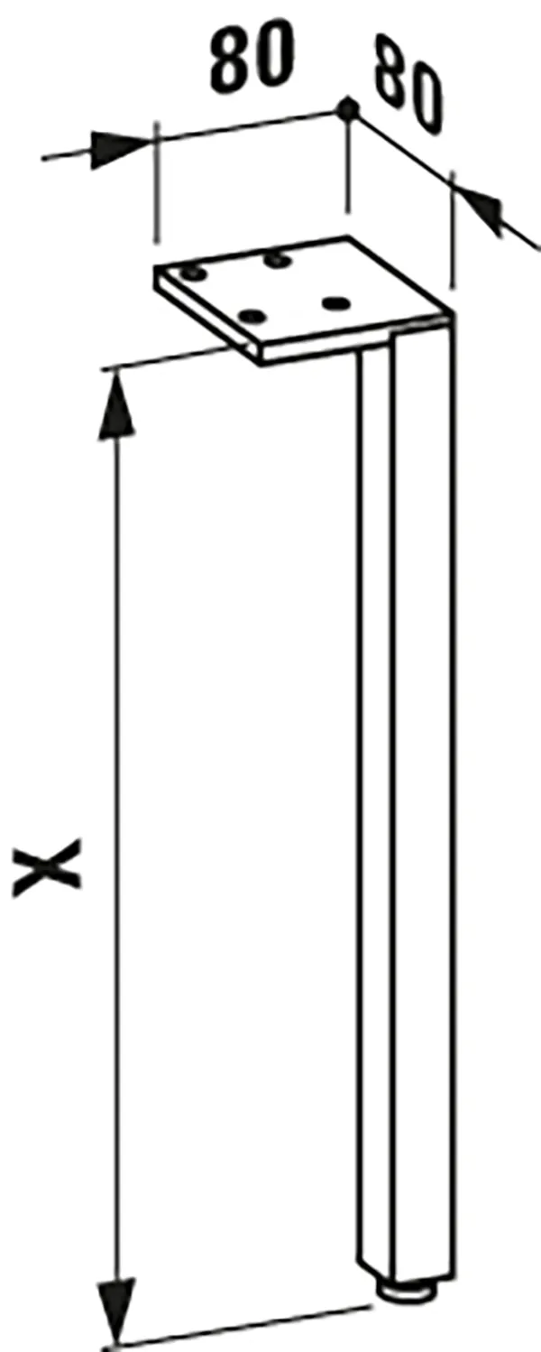 Füße (2 Stück) PRO S für Waschtischunterbauten H483021/2 H483031/2 aluminium Füße (2 Stück) PRO S für Waschtischunterbauten H483021/2 H483031/2 aluminium
